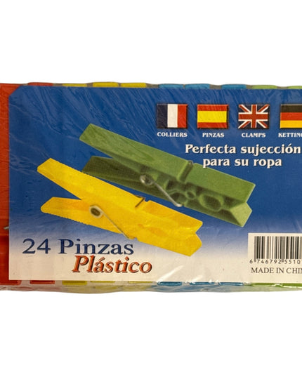 Cârlige de rufe Plastic 24/set. 7.5cm