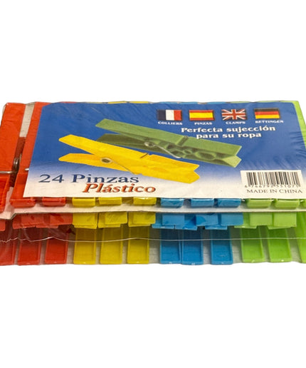 Cârlige de rufe Plastic 24/set. 7.5cm