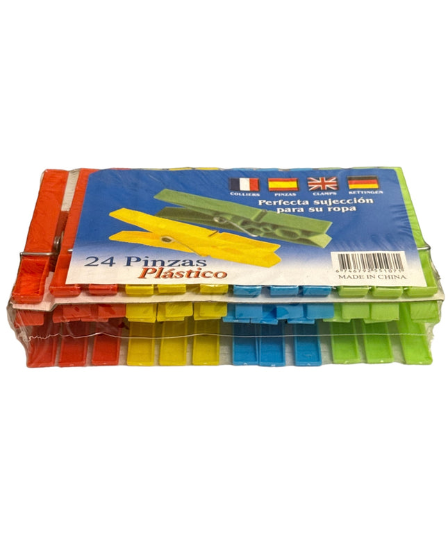 Cârlige de rufe Plastic 24/set. 7.5cm
