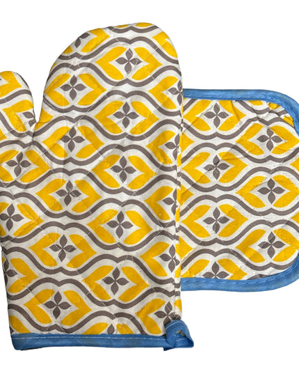 Set mănușă de bucătărie și suport