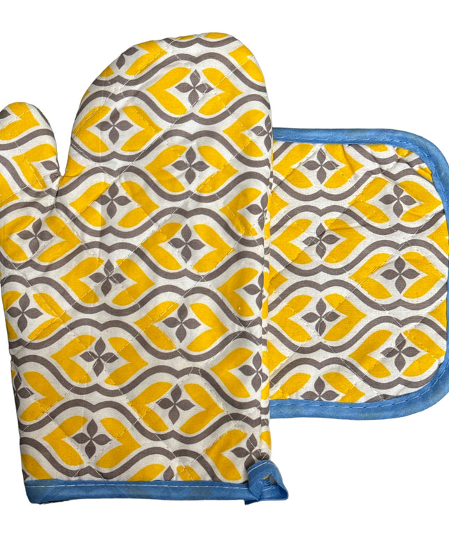 Set mănușă de bucătărie și suport