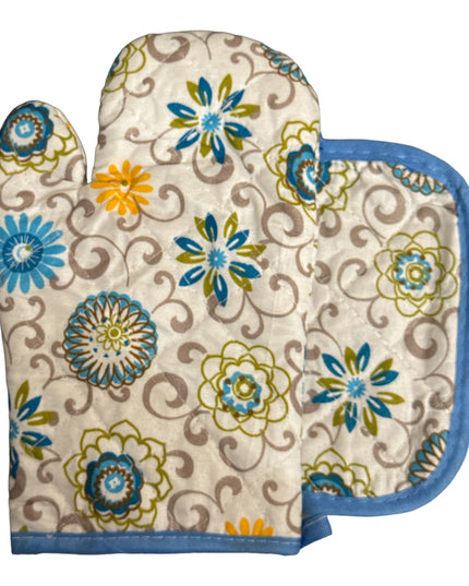 Set mănușă de bucătărie și suport