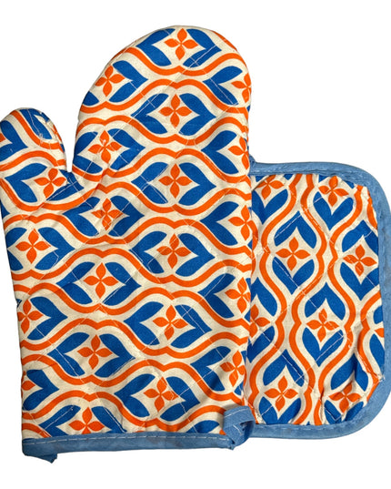 Set mănușă de bucătărie și suport