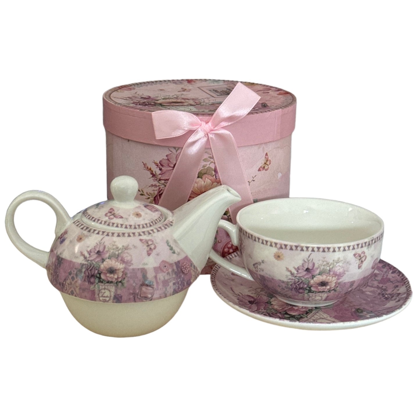Set cadou Premium cu ceașcă,ceainic și farfurie
