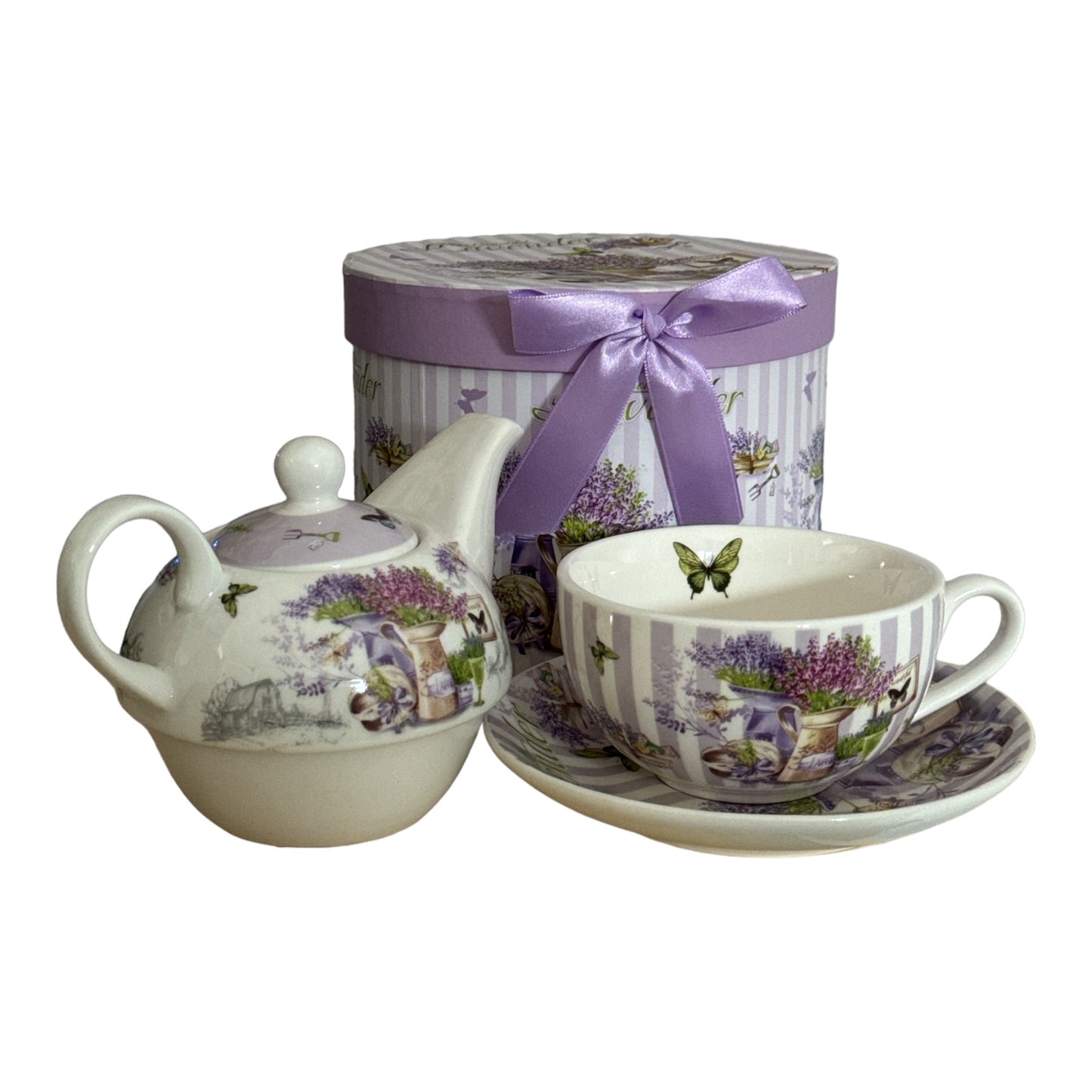 Set cadou Premium cu ceașcă,ceainic și farfurie