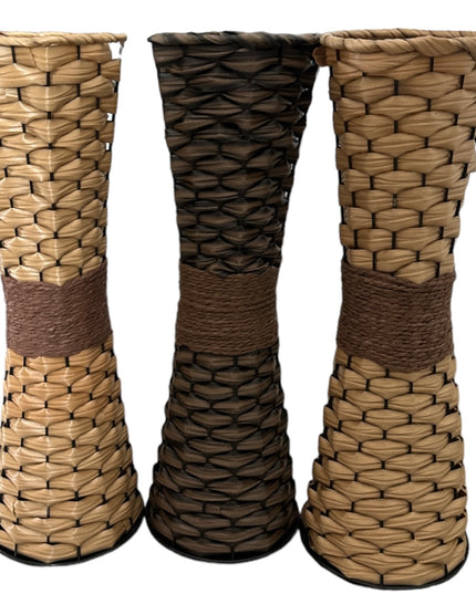 Suport flori metal cu imitație Ratan 45cm