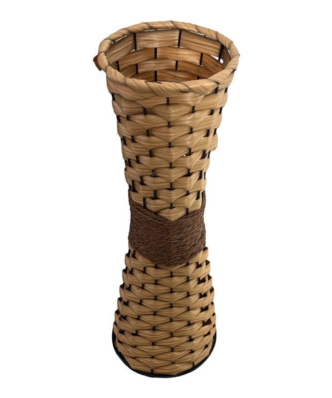 Suport flori metal cu imitație Ratan 45cm