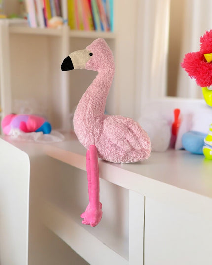 Flamingo roz din pluș 100cm