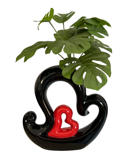 Vază ceramică în formă de inimă 24cm