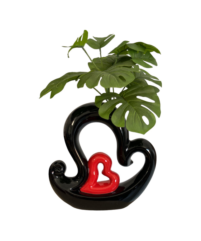 Vază ceramică în formă de inimă 24cm