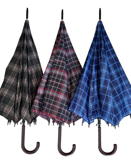 Umbrelă baston cu carouri 115cm