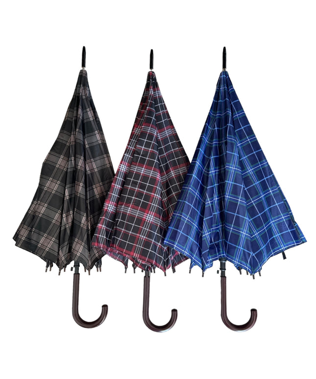 Umbrelă baston cu carouri 115cm