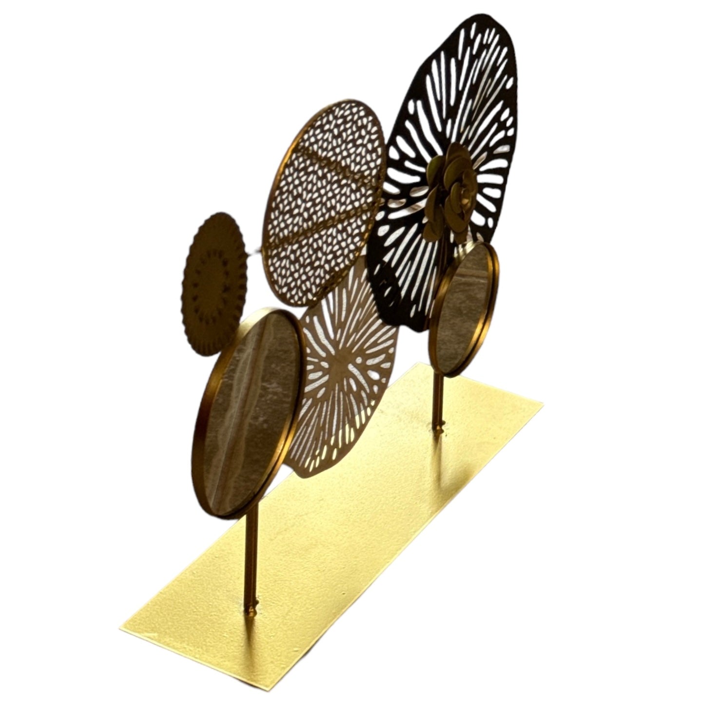 Statuie metal Decor Floral 30cm