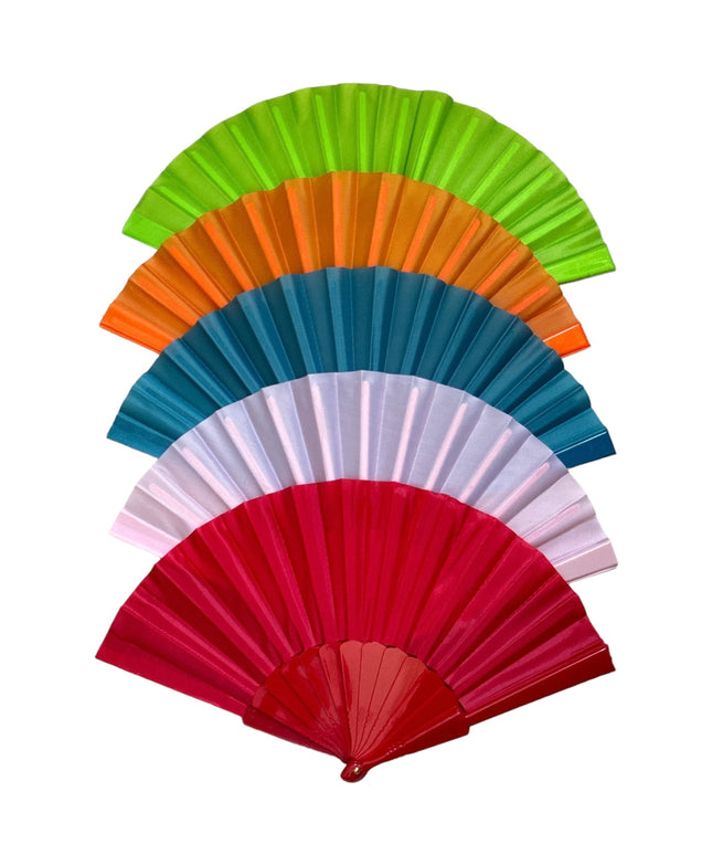 Evantai plastic cu pânză 6/set