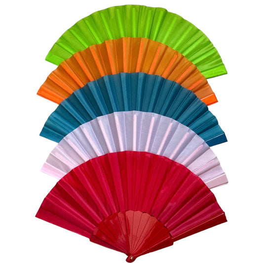 Evantai plastic cu pânză 6/set