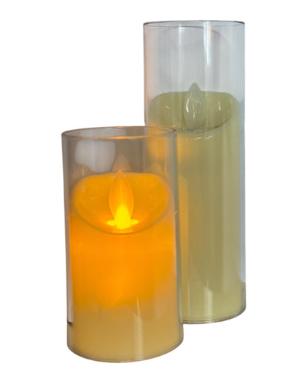 Lumânare LED dinamică cu baterii 2/set 15cm