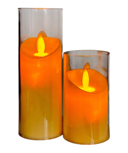 Lumânare LED dinamică cu baterii 2/set 15cm