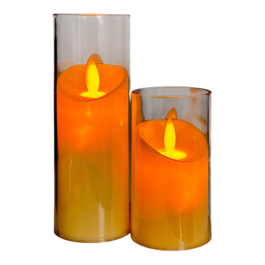 Lumânare LED dinamică cu baterii 2/set 15cm