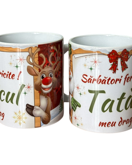 Cană Crăciun cu mesaj pentru Bărbați