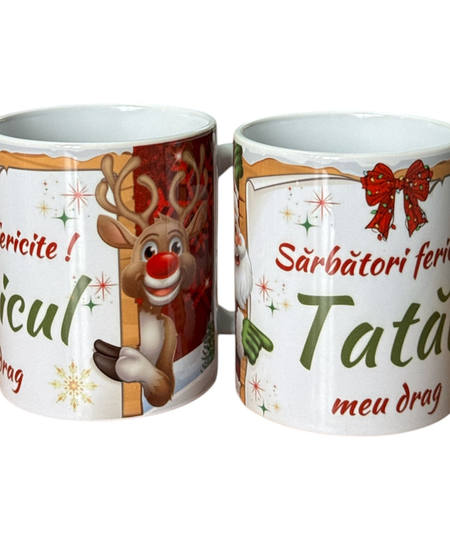 Cană Crăciun cu mesaj pentru Bărbați