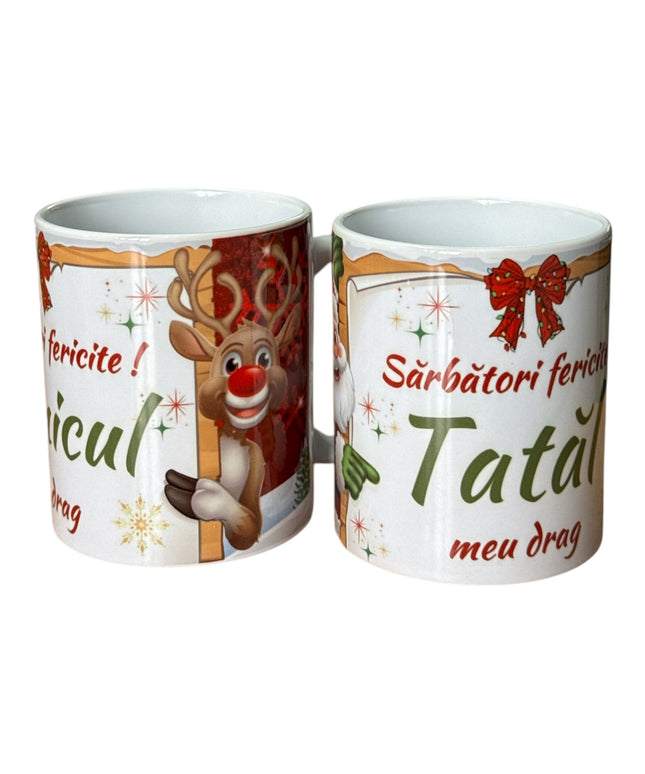 Cană Crăciun cu mesaj pentru Bărbați