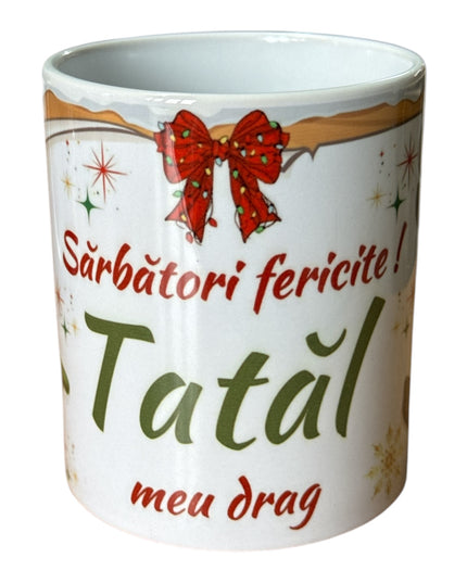 Cană Crăciun cu mesaj pentru Bărbați