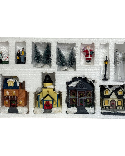 Set decorațiuni de Crăciun - Sat de iarnă iluminat 902-5