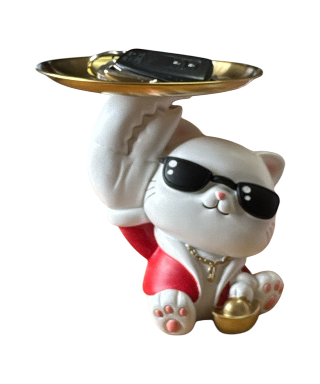 Pisică decor suport chei și pușculiță 19cm 1217-4