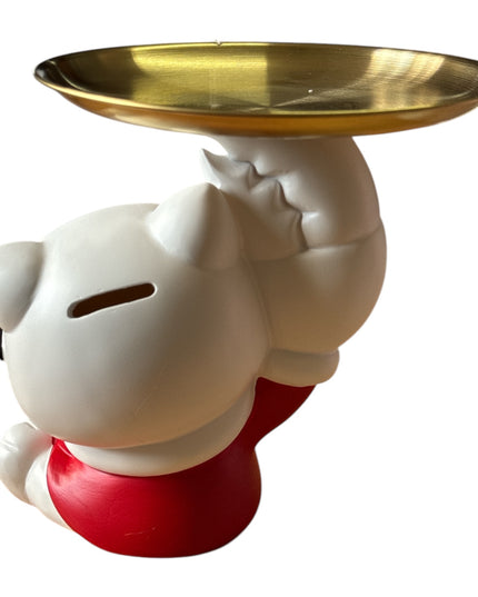 Pisică decor suport chei și pușculiță 19cm 1217-4