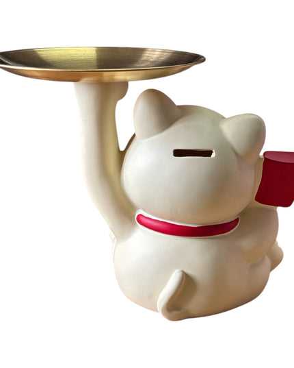 Pisică decor suport chei și pușculiță 17cm 1217-5