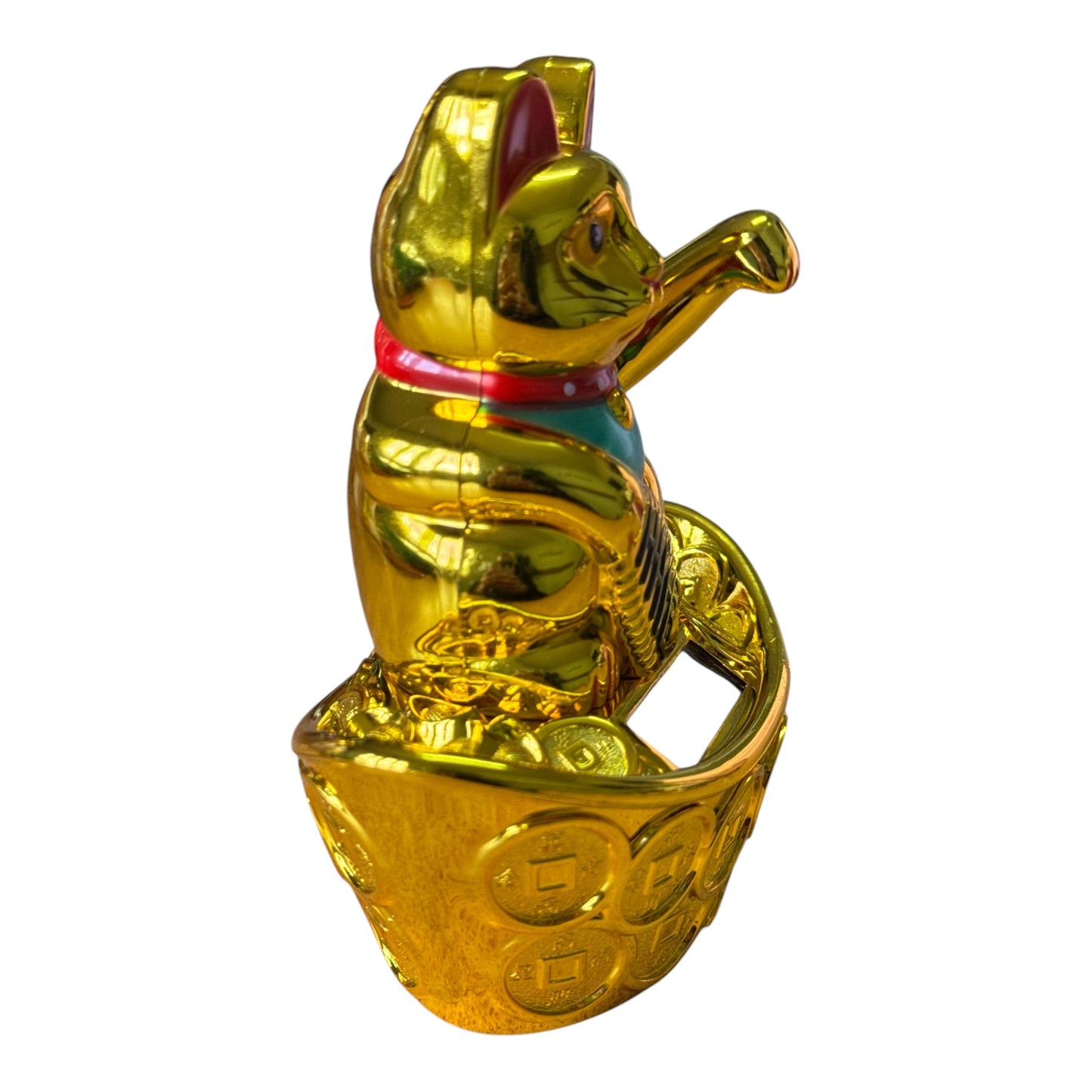 Pisica norocoasă Maneki solară 13cm 1226-4