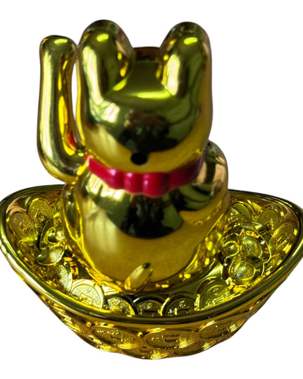 Pisica norocoasă Maneki solară 13cm 1226-4