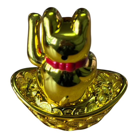 Pisica norocoasă Maneki solară 13cm 1226-4