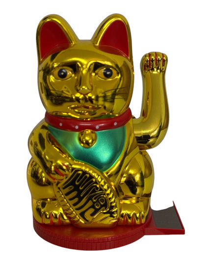 Pisica norocoasă Maneki solară 16cm 1226-1