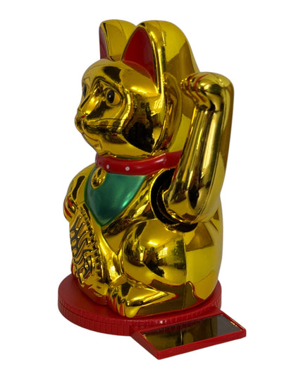 Pisica norocoasă Maneki solară 16cm 1226-1