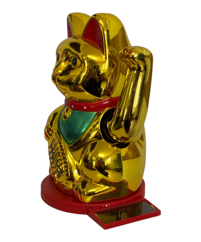 Pisica norocoasă Maneki solară 16cm 1226-1