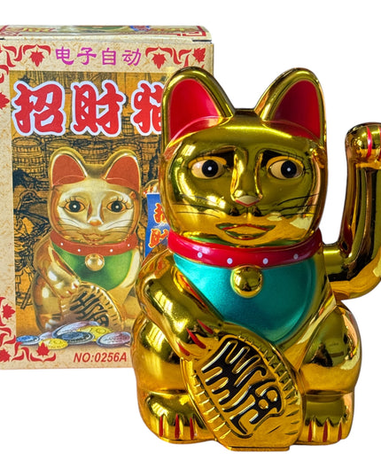 Pisica norocoasă cu baterii Maneki 16cm 1226-2
