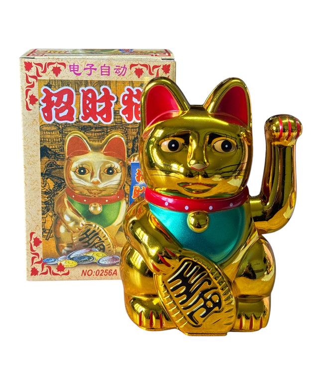 Pisica norocoasă cu baterii Maneki 16cm 1226-2