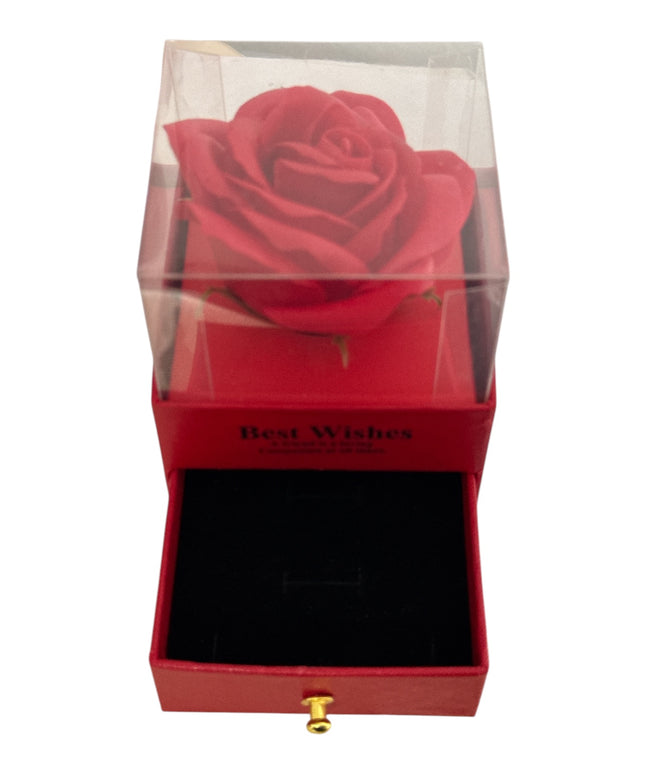Cutie cadou cu sertar,Trandafir din săpun și pungă cadou 10x8cm