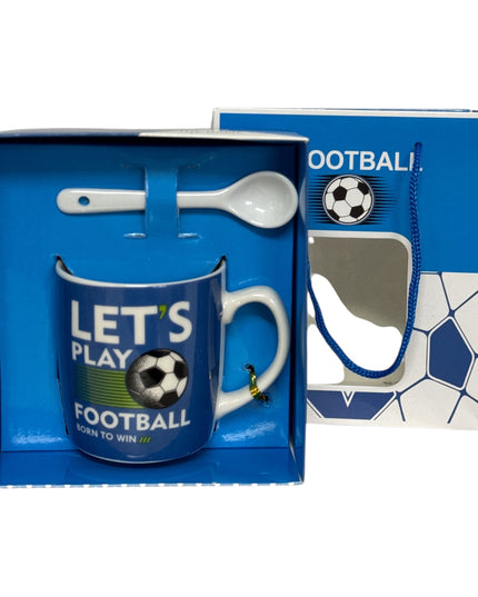 Set cadou cană cu linguriță Football ZH235