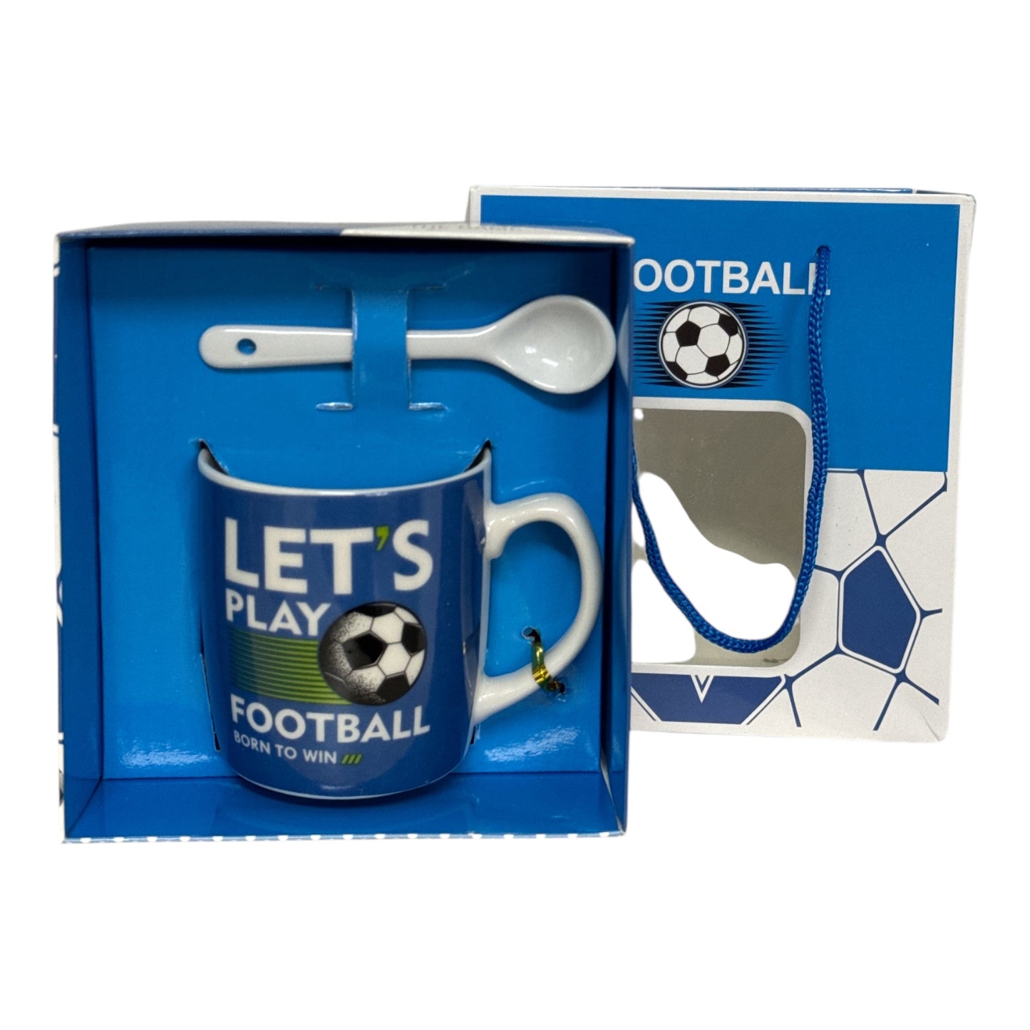 Set cadou cană cu linguriță Football ZH235