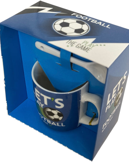 Set cadou cană cu linguriță Football ZH235