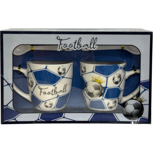 Set cadou 2 căni cu linguriță Football AT1808