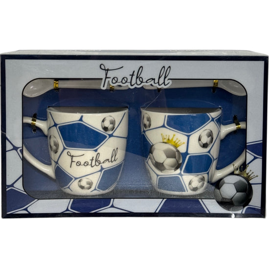 Set cadou 2 căni cu linguriță Football AT1808