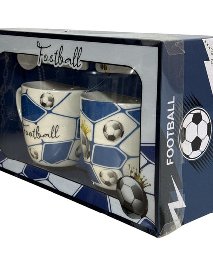 Set cadou 2 căni cu linguriță Football AT1808