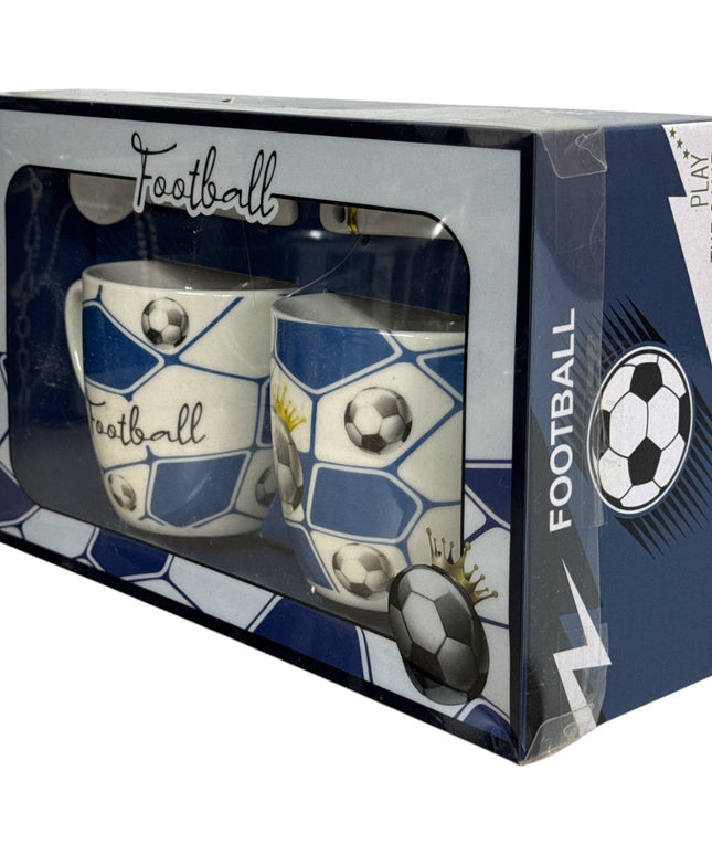 Set cadou 2 căni cu linguriță Football AT1808