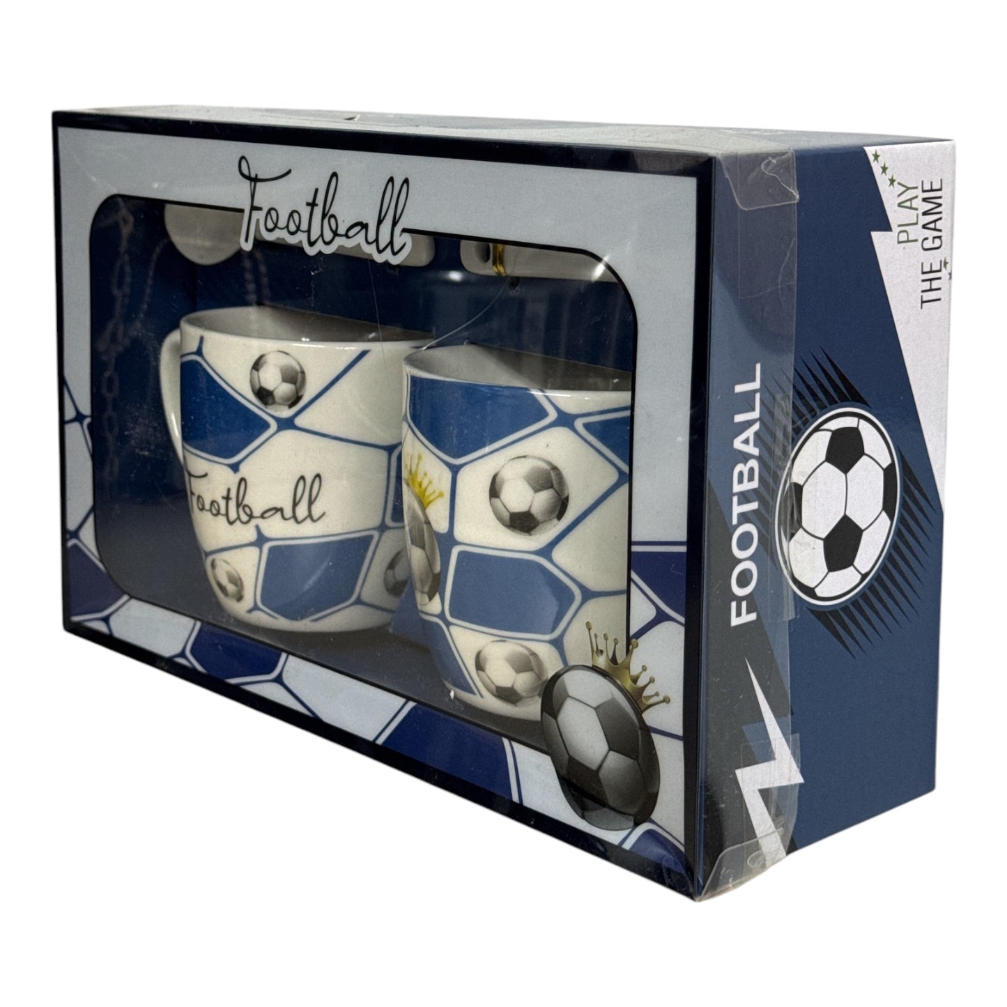 Set cadou 2 căni cu linguriță Football AT1808