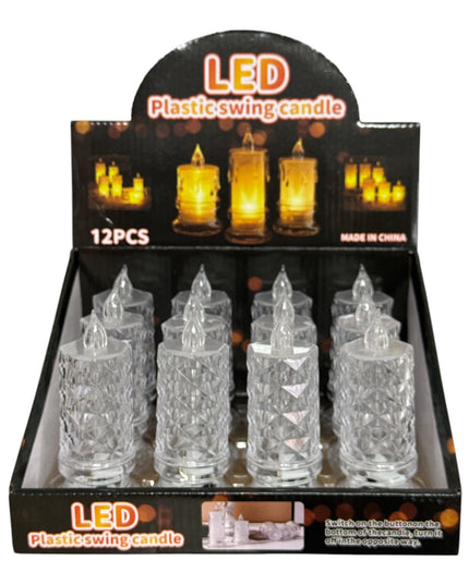 Lumânare LED Cristal 12set 10x5cm 1213-18