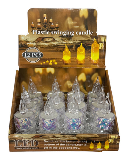 Lumânare LED Felinar Cristal 12set 10x5cm 1213-19