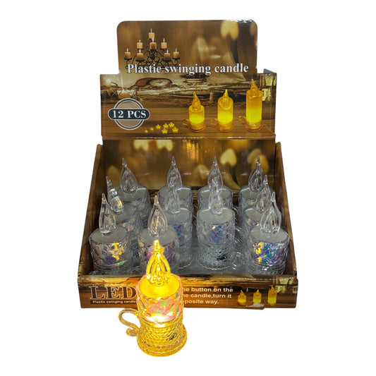 Lumânare LED Felinar Cristal 12set 10x5cm 1213-19